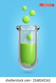 Test tube 3d vector icon - Shutterstock ID 2168142161