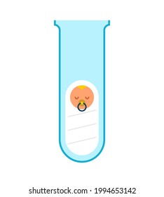 Test tube baby. Artificial insemination. vector illustration