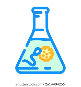 test tube baby genetic engineering color icon vector. test tube baby genetic engineering sign. isolated symbol illustration