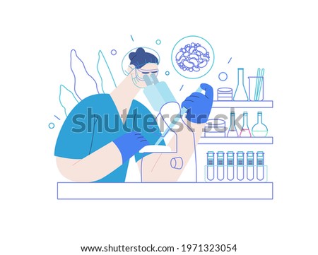 Test tube baby - medical insurance illustration. Modern flat vector