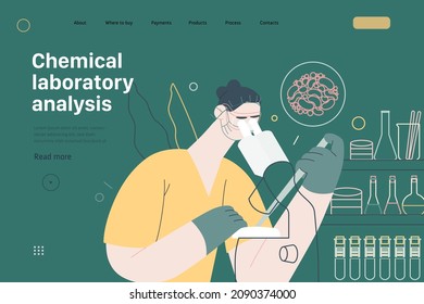 Bebé de tubo de ensayo, fertilización in vitro, FIV - plantilla web de seguro médico. Ilustración digital de concepto de vector plano moderno - auxiliar de laboratorio que lleva a cabo el procedimiento de FIV, laboratorio médico