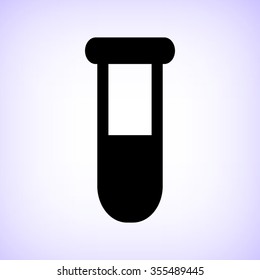 Test tube -  black vector icon