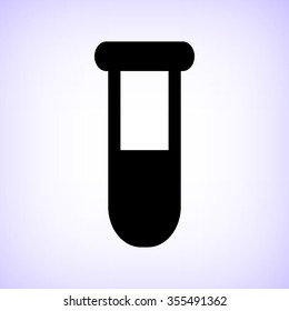Test tube -  black vector icon