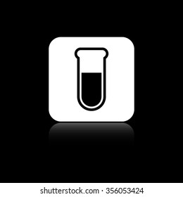 Test tube - black vector   icon