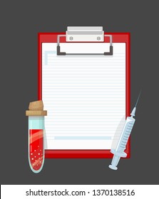 test tube and blank form