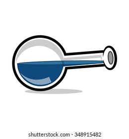 test tube blue