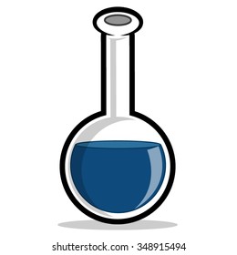 test tube blue