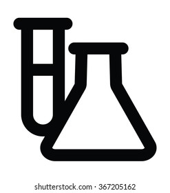Test Tube Bold Line Vector Icon 