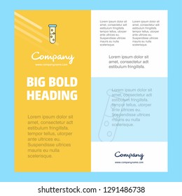 Test tube Business Company Poster Template. with place for text and images. vector background