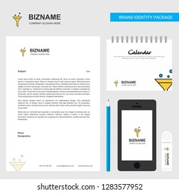 Test tube  Business Letterhead, Calendar 2019 and Mobile app design vector template