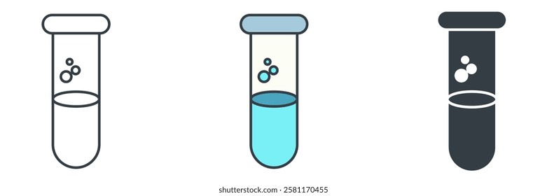 Test Tube, Chemistry beakers icon symbol vector illustration isolated on white background