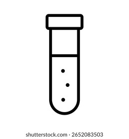 Vetor de Ícone de Contorno do Laboratório de Química do Tubo de Teste