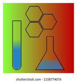 test tube for chemistry vector illustration