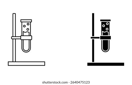 test tube with clamp icon vector