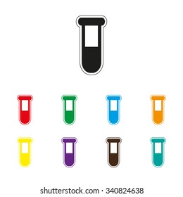 Test tube - color vector icon