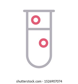 test tube colour line vector icon