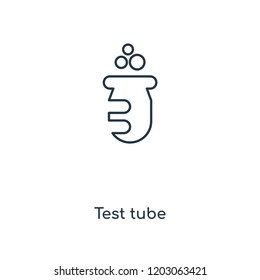 Test tube concept line icon. Linear Test tube concept outline symbol design. This simple element illustration can be used for web and mobile UI/UX.