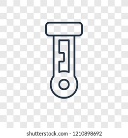 Test tube concept vector linear icon isolated on transparent background, Test tube concept transparency concept in outline style