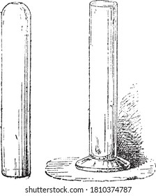 Tubo de prueba, del diccionario de palabras y cosas, 1888.
