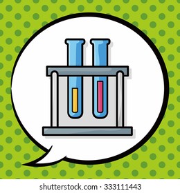 Test tube doodle, speech bubble