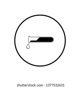 Test tube drop, flat style