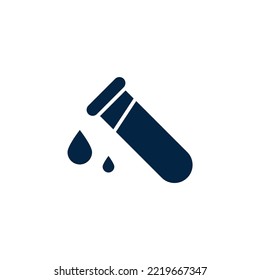 Test tube with drop line icon. Simple element illustration. Test tube with drop concept outline symbol design.