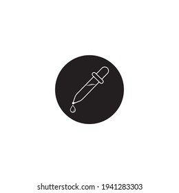 Test tube with drop. medical and chemical icon. Vector illustration.