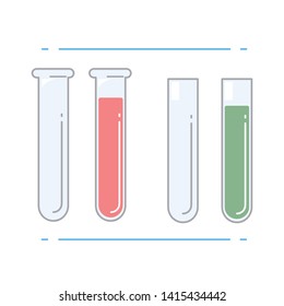 Test tube (empty & liquid)