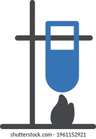 test tube experiment vector glyph colour icon