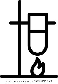 test tube experiment vector thin line icon