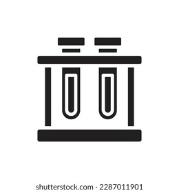 Test Tube Filled Icon Vector Illustration