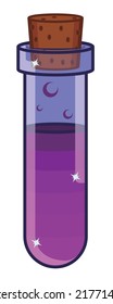 Test Tube filled with Purple Fluid