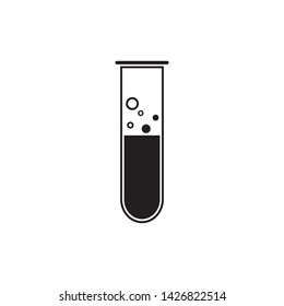 test tube and flask. chemical laboratory test icon isolated on white background. flat design. vector illustration
