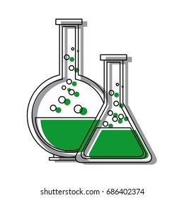 test tube flask glass laboratory equipment school