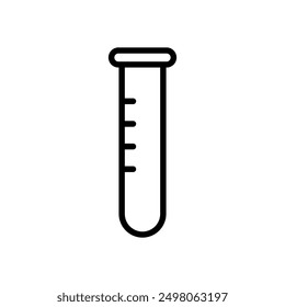 Prueba, tubo, frasco, símbolo del icono del laboratorio Vector Plantilla
