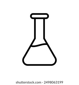 Prueba, tubo, frasco, símbolo del icono del laboratorio Vector Plantilla