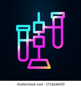 Test tube, flask nolan icon. Simple thin line, outline vector of bioengineering icons for ui and ux, website or mobile application