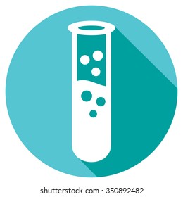 test tube flat icon