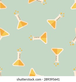 test tube flat icon ,eps10 seamless pattern background