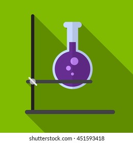 Test tube flat icon illustration isolated vector sign symbol