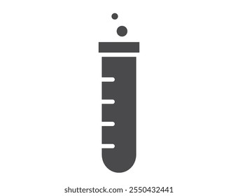 test tube flat icon. medical and laboratory symbol. isolated vector image in simple style