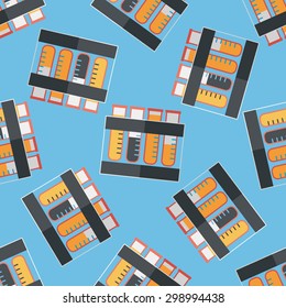test tube flat icon seamless pattern background