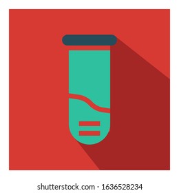 Test tube flat icon vector - ui icon vector 