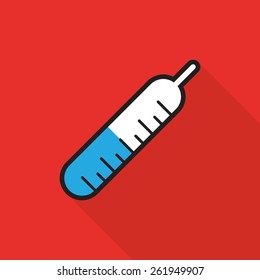 Test tube flat icon vector