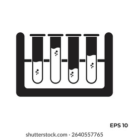 test tube flat icon vector