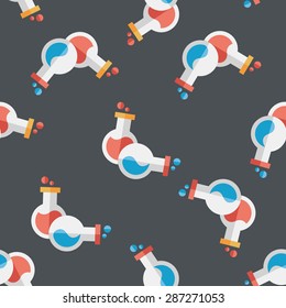 test tube flat icon,eps10 seamless pattern background