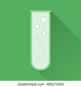 Test tube. Flat style 