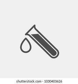 Test tube flat vector icon. Experience flat vector icon
