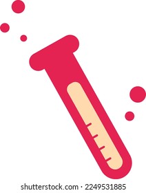 Test Tube Flat Vector Illustration