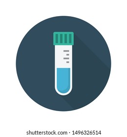 test tube glyph flat vector icon